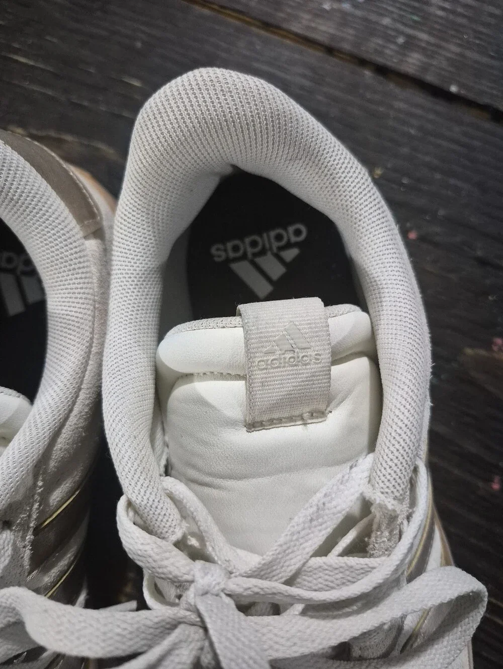 adidas Women's Suede Low-Top Sneakers in Off-White and Gum - Picture 6 of 6